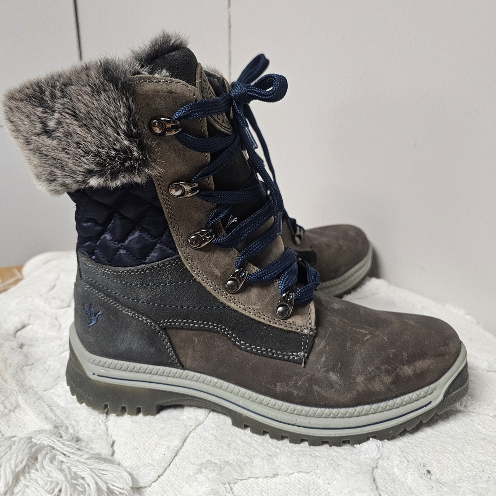 Santana‎ Canada Maleo Made in Italy Winter Fur Weatherproof Boots Women Size 9